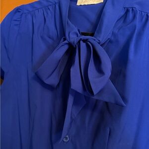 Elegant Blue Women's Button Down Shirt